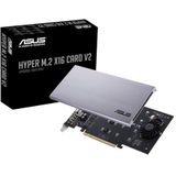 Asus HYPER M.2 X16 CARD V2 - Uitbreidingskaart PCIe 3.0 x16 - 4x M.2 PCIe