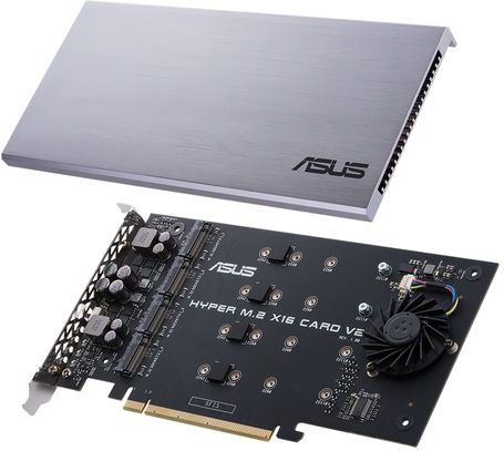Asus HYPER M.2 X16 CARD V2 - Uitbreidingskaart PCIe 3.0 x16 - 4x M.2 PCIe