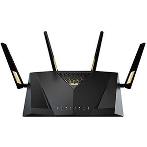 ASUS RT-AX88U Wi-Fi 6 Ai Mesh/AX 6000Mbps Dual Band OFDMA en MU-MIMO Wi-Fi 6 Gaming Router met Aura Sync, AiProtection Pro levenslange beveiliging by TrendMicro