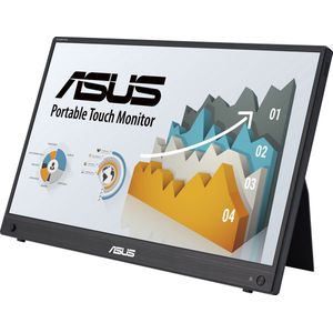Asus ZenScreen MB16AMT Portable USB Monitor (15.6 Inches, Full HD, USB Type-C, IPS, Micro HDMI, Integrated Battery) Donkergrijs/Zwart