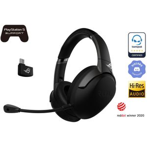 ROG Strix Go 2.4 Wireless Gaming Headset (AI Noise-Canceling Mic, 40mm Drivers, Hi-Res Audio, Lightweight, 2.4 GHz, USB-C, 3.5 mm, For PC, Mac, Switch, Xbox One, PS4, PS5 and Mobile Devices)- Black