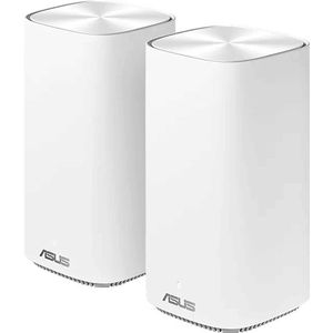ASUS ZenWiFi CD6 wit – 2 stuks – AC Mesh wifi-systeem, dual-band (2,4 GHz / 5 GHz), 1500 Mbit/s, 500 m², AiProtection met TrendMicro levenslang