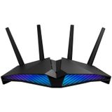 Asus RT-AX82U Gaming Router (Ai Mesh WLAN System, Aura RGB, WiFi 6 AX5400, Gaming Engine, Gigabit, 1.5 GHz TC CPU, AiProtection, USB 3.2)