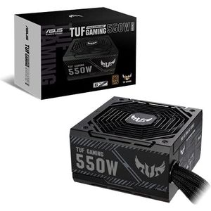 ASUS TUF Gaming 550W Bronze PSU (voeding, 80 PLUS Brons, Militair Grade Certificatie, Dual Ball Fan Bearings, Beschermende PCB Coating, Axial-tech Fan Design, 0dB, 6 jaar garantie)