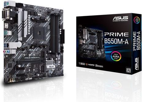 Asus PRIME B550M-A Moederbord Socket AMD AM4 Vormfactor Micro-ATX Moederbord chipset AMD® B550