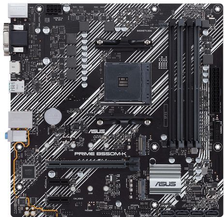 Asus PRIME B550M-K Moederbord Socket AMD AM4 Vormfactor Micro-ATX Moederbord chipset AMD® B550