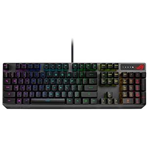 ASUS ROG Strix Scope Deluxe mechanisch gamingtoetsenbord (bekabeld, Cherry MX schakelaar, palensteun, Aura Sync) zwart