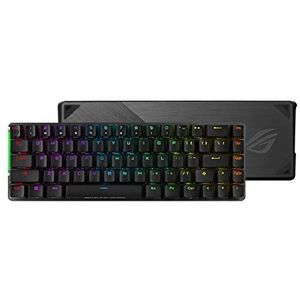 ASUS ROG Falchion MX 65% Wireless RGB Gaming Mechanical Keyboard, Cherry MX Red Switches, PBT Doubleshot Keycaps, Wired / 2.4G Hz, Touch Panel, Keyboard Cover Case, Macro Support-Black, UK Layout