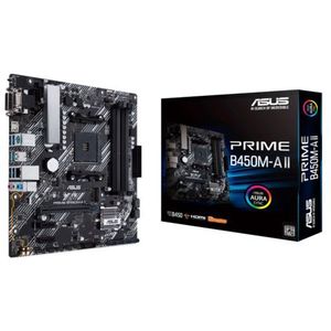 Asus PRIME B450M-A II Moederbord Socket AMD AM4 Vormfactor Micro-ATX Moederbord chipset AMD® B450