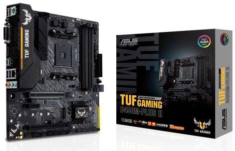 Asus - TUF Gaming B450M-Plus II - Moederbord - Micro ATX - Zwart