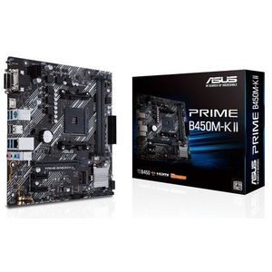 Asus PRIME B450M-K II Moederbord Socket AMD AM4 Vormfactor Micro-ATX Moederbord chipset AMD® B450