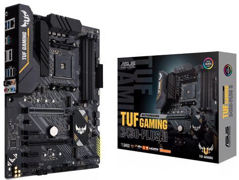 Asus TUF GAMING B450-PLUS II Moederbord Socket AMD AM4 Vormfactor ATX Moederbord chipset AMD® B450