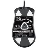 ASUS ROG Gladius III Wired Gaming Mouse, 19K Optical Sensor, 19,000 DPI, 6 Programmable Buttons, RGB Lighting, ROG Switch Socket Design, Swappable Switches, Ergonomic, Black