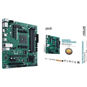 ASUS PRO B550M-C/CSM Business moederbord socket AM4 (AMD B550, Ryzen AM4, Micro-ATX, 2x M.2, PCIe 4.0, Ethernet 1 GB/s, USB 3.2 Gen 2 type C)