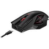 ASUS ROG Spatha X Gaming Maus (kabellos, kabelgebunden, magnetische Ladestation, 12 programmierbare Tasten, 19.000 dpi, Aura Sync)