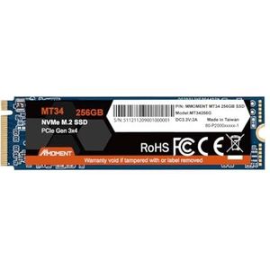 MMOMENT NVMe M.2 2280 PCIe Gen 3x4, Solid State Drive Interne SSD (MT34 256 GB)