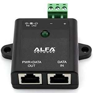Alfa Network APOE03 - Redundante industriële PoE-injector (Passieve 24V PoE-in, 48 W), PoE-injector