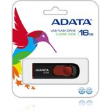 ADATA USB 2.0 Stick C008 zwart/rood 16GB