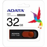 ADATA - C008 - USB Flash Drive - 32GB - USB Type-A 2.0 - Zwart, Rood