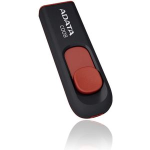 ADATA - C008 - USB Flash Drive - 32GB - USB Type-A 2.0 - Zwart, Rood
