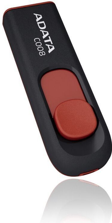 ADATA - C008 - USB Flash Drive - 32GB - USB Type-A 2.0 - Zwart, Rood