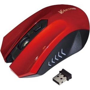 Vakoss TM-658UR 4D rood / draadloze optische muis / 1600DPI / 2,4GHz, Muis, Rood