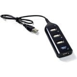 Vakoss - TC-234UX - Docking Station - Zwart - USB 2.0 - 4 Havens