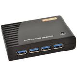 EX-1125 - USB 3.0 Hub - Zwart - Compact - 4 Poorten