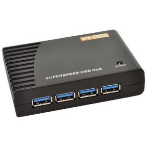 EX-1125 - USB 3.0 Hub - Zwart - Compact - 4 Poorten