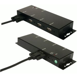 Exsys - Ex-1166HMV - Docking Station - Zwart - USB 2.0 - 4 Poorten