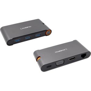 EXSYS EX-1220HM - USB 3.1 Gen1 metalen hub met 7 in 1 poorten voor notebook, matebook en MacBook