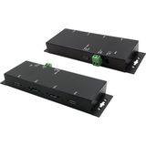 EX-1234HMVS - USB 3.2 Gen 2x1 HUB - Metalen - 4 Poorten - USB-C en USB-A