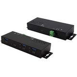 EXSYS - EX-1237HMVS - USB 3.2 Hub - Zwart - Met 4 x USB-C en 3 x USB-A poorten