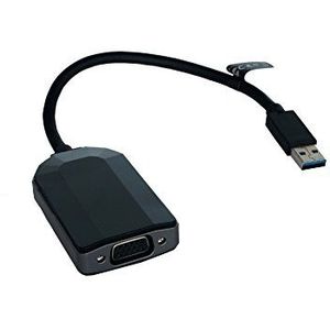 Exsys EX-5005, USB 3.0 grafische adapter (VGA, 7.50 cm), Data + Video Adapter, Zwart
