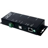 Exsys EX-6002 Netwerkadapter - Zwart - Metalen Behuizing - 4x USB 2.0 Poorten