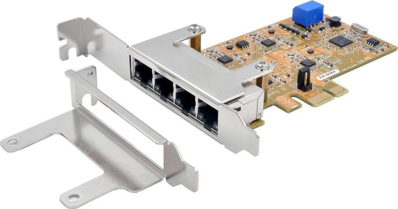 EX-6084 - Netwerkkaart - Gigabit Ethernet - PCIe x1 - 4 Poorten