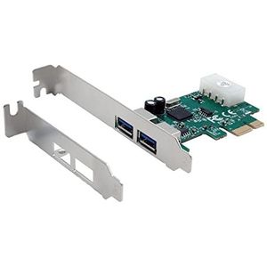 Exsys - EX-11042 - PCIe USB 3.2 Gen 1 Kaart - Controlekaart - 2 Poorten - NEC Chipset