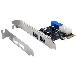 Exsys GmbH - EX-11049 - PCIe USB 3.2 Gen 1 Kaart - Zwart - 2+2 Poorten