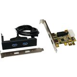 EX-11072 - USB 3.0 PCI-Express Kaart - Zwart - Inclusief Adapterkit