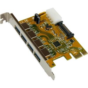 Input Adapters - USB 3.0 PCI-Express Kaart - Zwart - Renesas Chipset