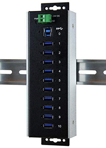 EX-1110HMVS-WT - USB 3.2 Gen 1 HUB - 10 Poorten - 15KV ESD Beveiliging - Metalen