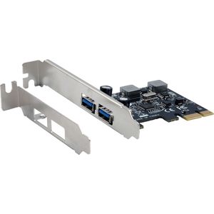 USB 3.2 Gen 1 PCIe Kaart - Twee Externe Poorten - Inclusief Low Profile Bracket