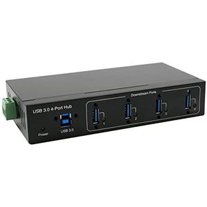 Exsys - EX-11224HMVS - USB 3.2 Gen 1 Hub - Zwart - 4 Poorten
