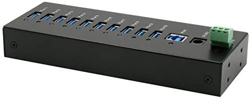 Exsys - EX-11230HMS - USB 3.0 HUB - Zwart - Metalen Behuizing - 10 Poorten