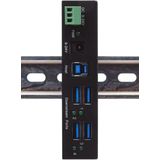 Exsys - Ex-1244 - 4-poorts USB 3.2 Gen 1 HUB - Zwart - Metalen behuizing - Inclusief USB 3.0 kabel