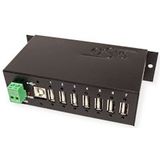 EXSYS - EX-1177HMV - USB 2.0 Hub - Zwart - Metalen - 7-poorts