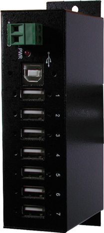 EXSYS - EX-1177HMV - USB 2.0 Hub - Zwart - Metalen - 7-poorts