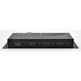Exsys - EX-1183HMVS-2 - USB-hub - Zwart - Metalen - 4 Havens