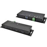 Exsys - EX-1183HMVS-2 - USB-hub - Zwart - Metalen - 4 Havens