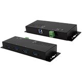 EX-1184HMVS-2 - USB 3.2 Gen 1 Hub - Metaal - 4 Poorten - 15KV ESD